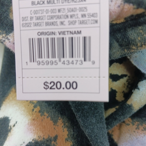 Wild Fable Cropped Hoodie Womens Tie Dye Fleece Black Athleisure Warm Winter - Picture 4 of 9